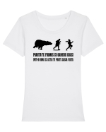 Poarta-te frumos cu oamenii grasi Tricou mânecă scurtă guler larg fitted Damă Expresser