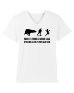 Poarta-te frumos cu oamenii grasi Tricou mânecă scurtă guler V Bărbat Presenter