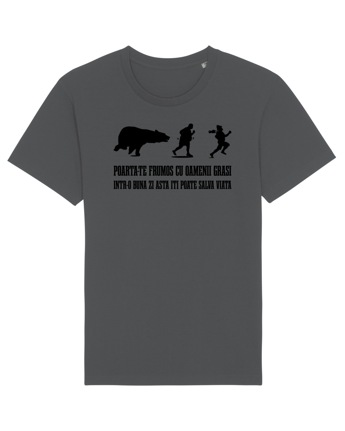 Tricou mânecă scurtă Unisex Rocker Anthracite