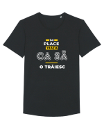Imi place viata  Tricou mânecă scurtă guler larg Bărbat Skater