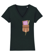 Buzunar Vrajitoare Tricou mânecă scurtă guler V Damă Evoker