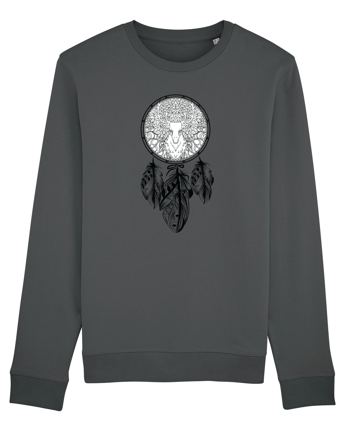 Bluză mânecă lungă Unisex Rise Anthracite