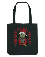 Ugly Santa Green Skull Merry Christmas Sacoșă textilă