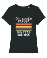 Din spate papusa, din fata matusa Tricou mânecă scurtă guler larg fitted Damă Expresser