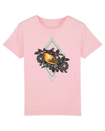 Pasare Portocaliu Floral Tricou mânecă scurtă  Copii Mini Creator