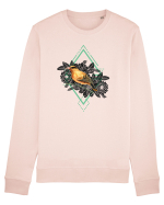 Pasare Portocaliu Floral Bluză mânecă lungă Unisex Rise