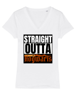 Straight Outta Hogwarts  Tricou mânecă scurtă guler V Damă Evoker