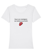 Caut om inteligent Tricou mânecă scurtă guler larg fitted Damă Expresser