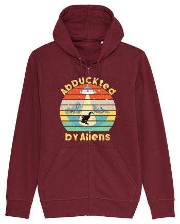 Abduckted by Aliens Vintage Sunset Burgundy