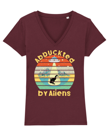 Abduckted by Aliens Vintage Sunset Burgundy