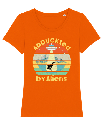 Abduckted by Aliens Vintage Sunset Bright Orange