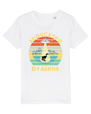 Abduckted by Aliens Vintage Sunset White