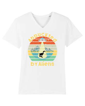 Abduckted by Aliens Vintage Sunset White