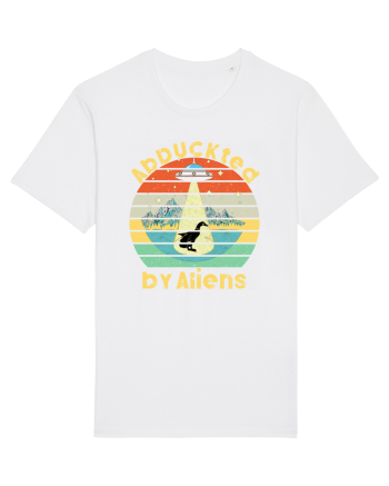 Abduckted by Aliens Vintage Sunset White