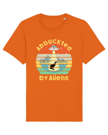 Abduckted by Aliens Vintage Sunset Bright Orange
