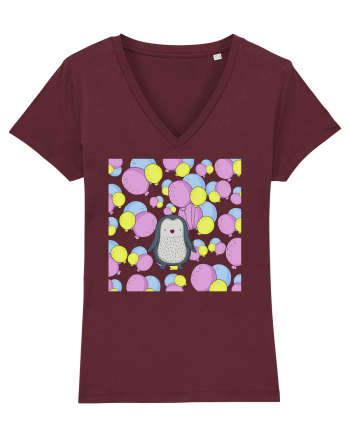 Pinguin Cu Baloane Burgundy