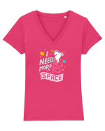 more space Tricou mânecă scurtă guler V Damă Evoker