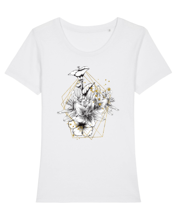 Floral Auriu White