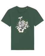 Floral Auriu Tricou mânecă scurtă Unisex Rocker