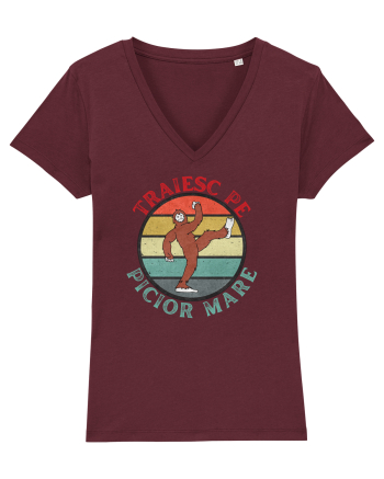 Funny Bigfoot Burgundy