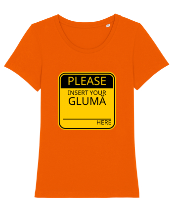 Please intert your glumă - sign Bright Orange
