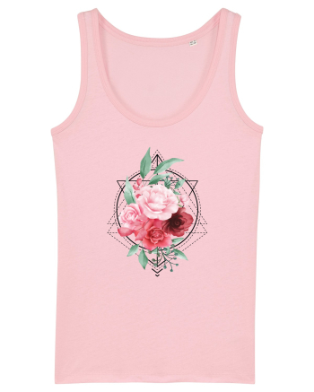 Floral Trandafiri Cotton Pink