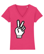Speranta moare penultima Tricou mânecă scurtă guler V Damă Evoker