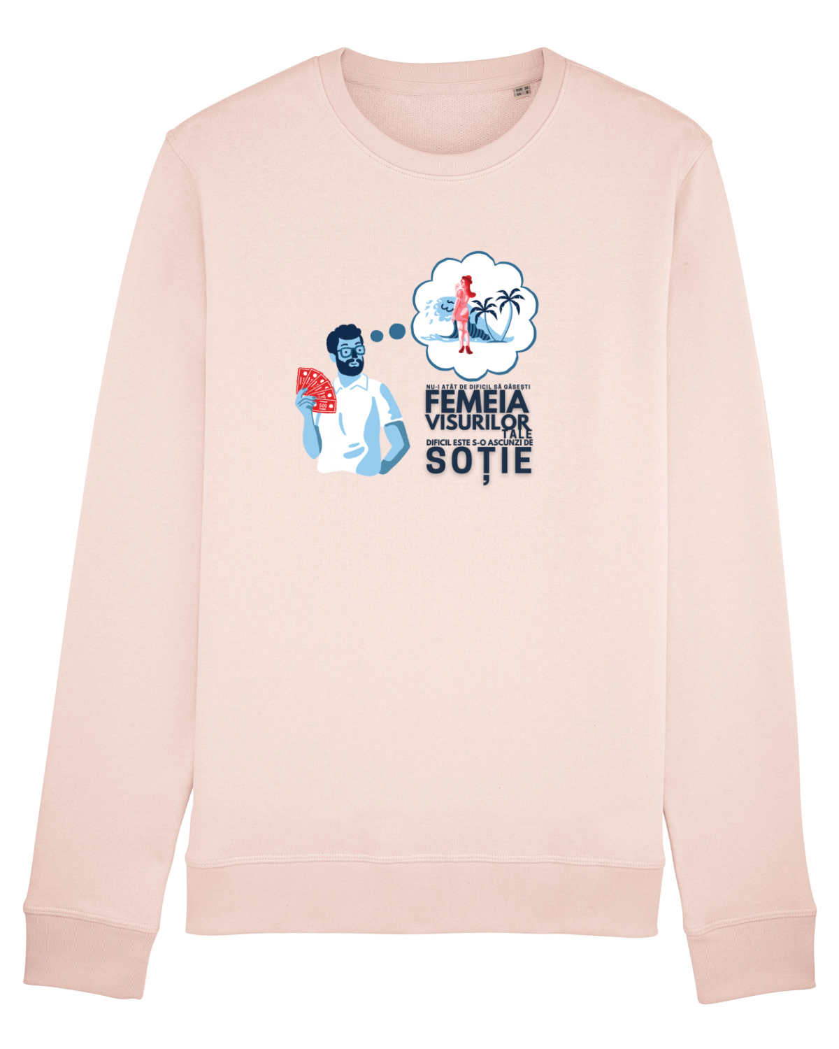 Bluză mânecă lungă Unisex Rise Candy Pink