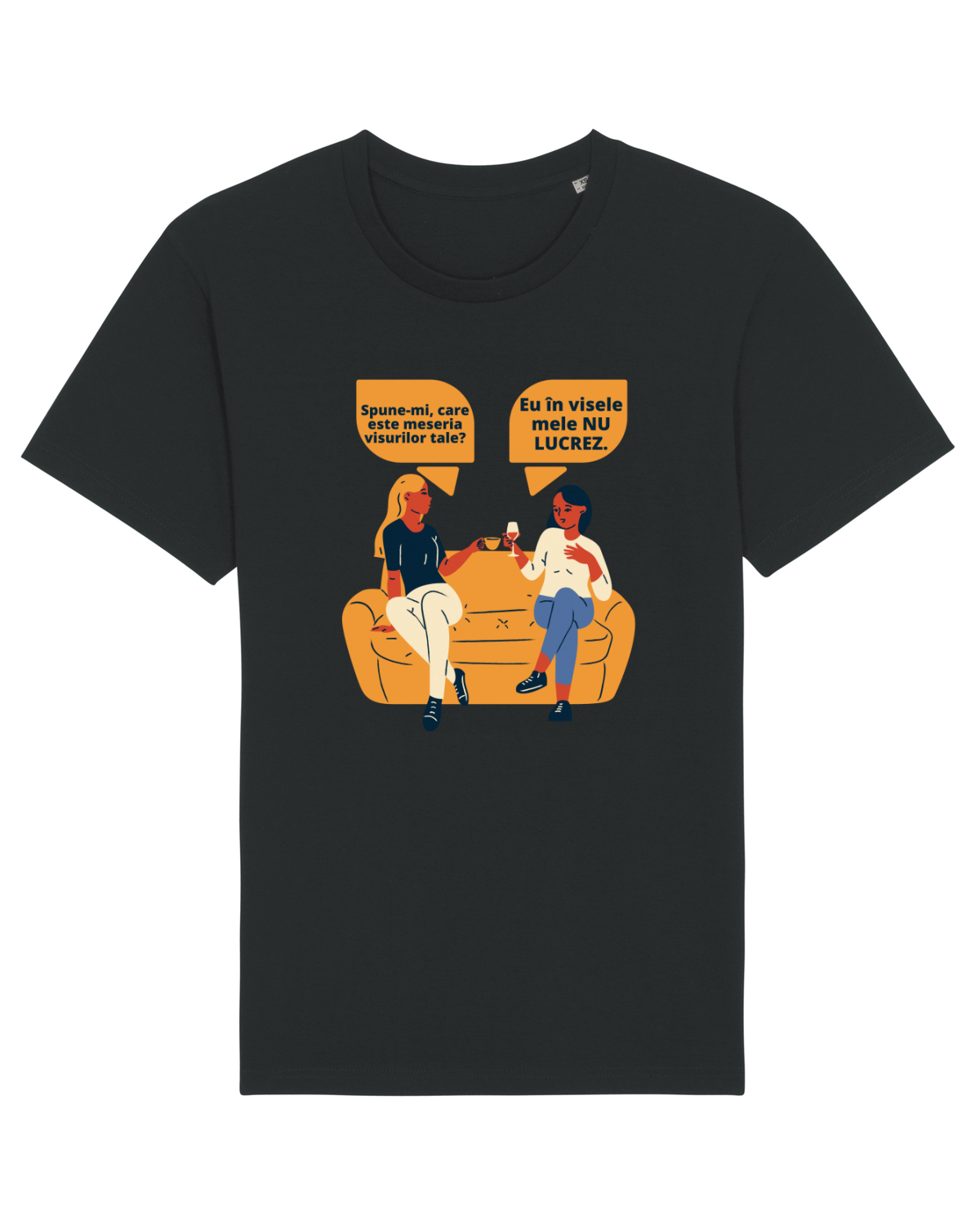 Tricou mânecă scurtă Unisex Rocker Black