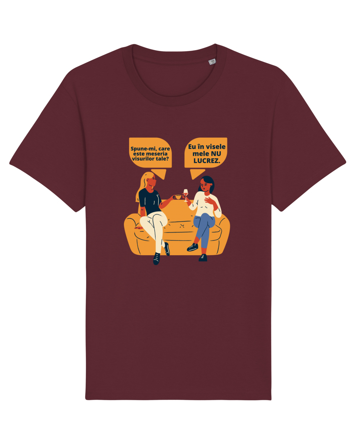 Tricou mânecă scurtă Unisex Rocker Burgundy
