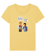 Meseria visurilor? Tricou mânecă scurtă guler larg fitted Damă Expresser