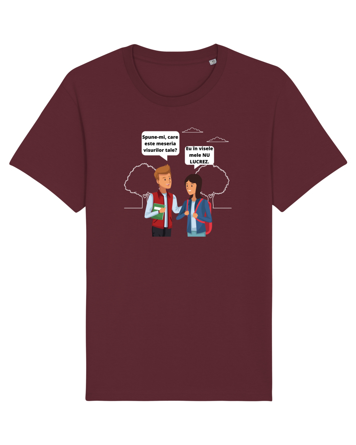 Tricou mânecă scurtă Unisex Rocker Burgundy