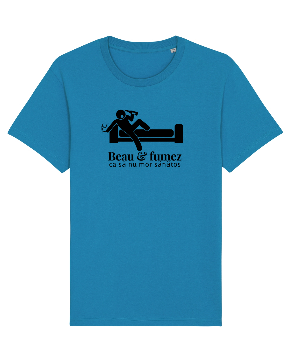 Tricou mânecă scurtă Unisex Rocker Azur