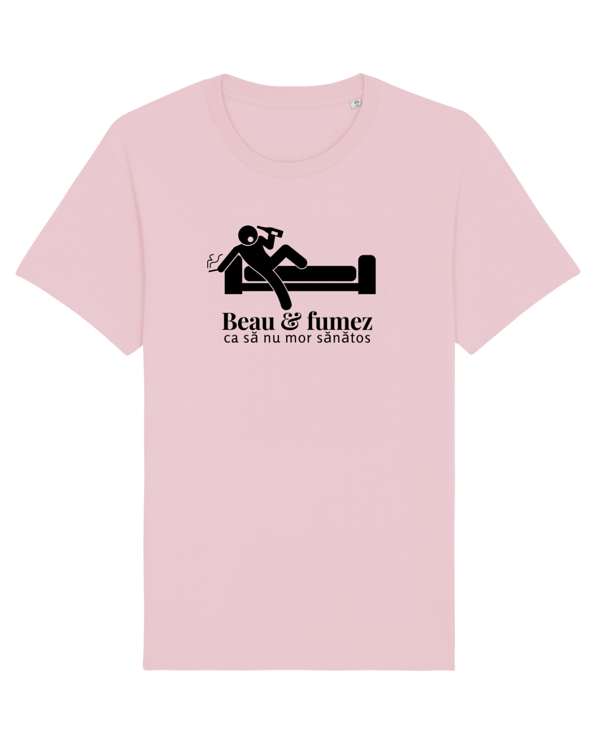 Tricou mânecă scurtă Unisex Rocker Cotton Pink