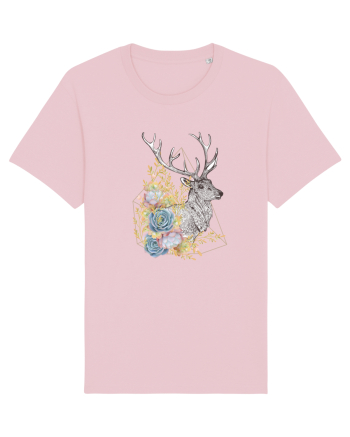 Floral cu Cerb Cotton Pink