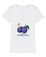 Palinca este de post!!! Tricou mânecă scurtă guler V Damă Evoker