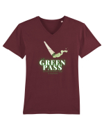 Green Pass Tricou mânecă scurtă guler V Bărbat Presenter