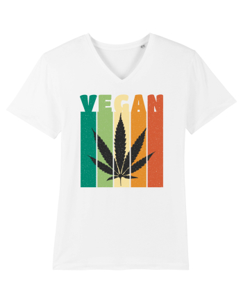 Vegan Weed Vintage Colors White