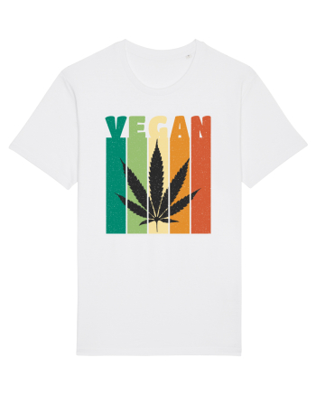 Vegan Weed Vintage Colors White