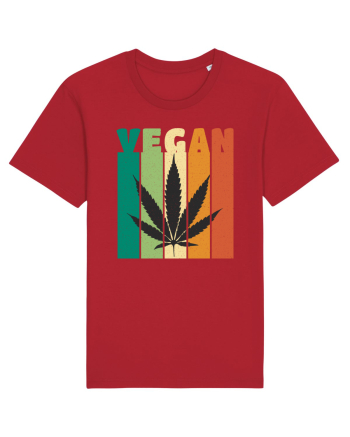 Vegan Weed Vintage Colors Red