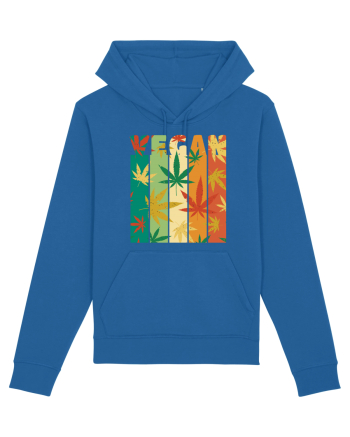 Vegan Vintage Weed Leaves Royal Blue