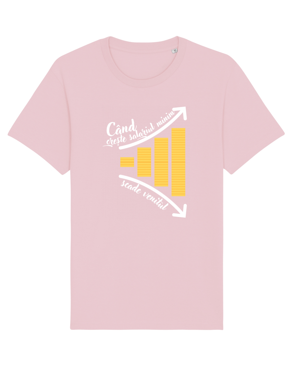 Tricou mânecă scurtă Unisex Rocker Cotton Pink