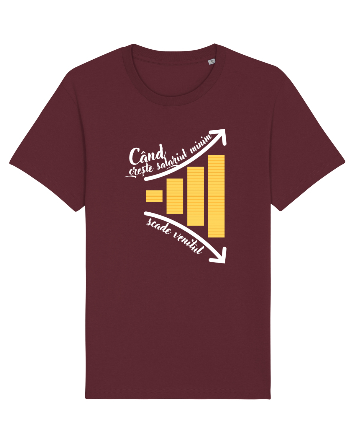 Tricou mânecă scurtă Unisex Rocker Burgundy