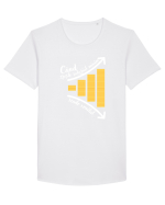 Când crește salariul minim Tricou mânecă scurtă guler larg Bărbat Skater