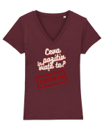 Ceva poziti in viata ta? Tricou mânecă scurtă guler V Damă Evoker