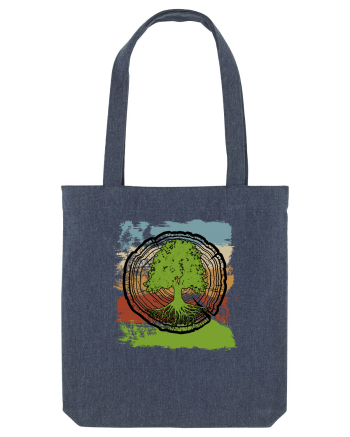 Vintage Life Tree Midnight Blue