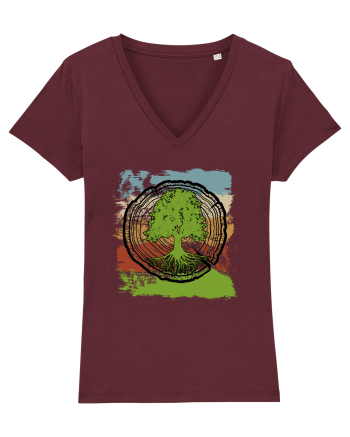 Vintage Life Tree Burgundy