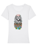 Dreamcatcher cu Tigru Tricou mânecă scurtă guler larg fitted Damă Expresser