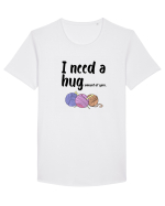 I Need a Hug(e amount of yarn.) Tricou mânecă scurtă guler larg Bărbat Skater