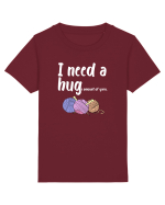I Need a Hug(e amount of yarn.) alb Tricou mânecă scurtă  Copii Mini Creator